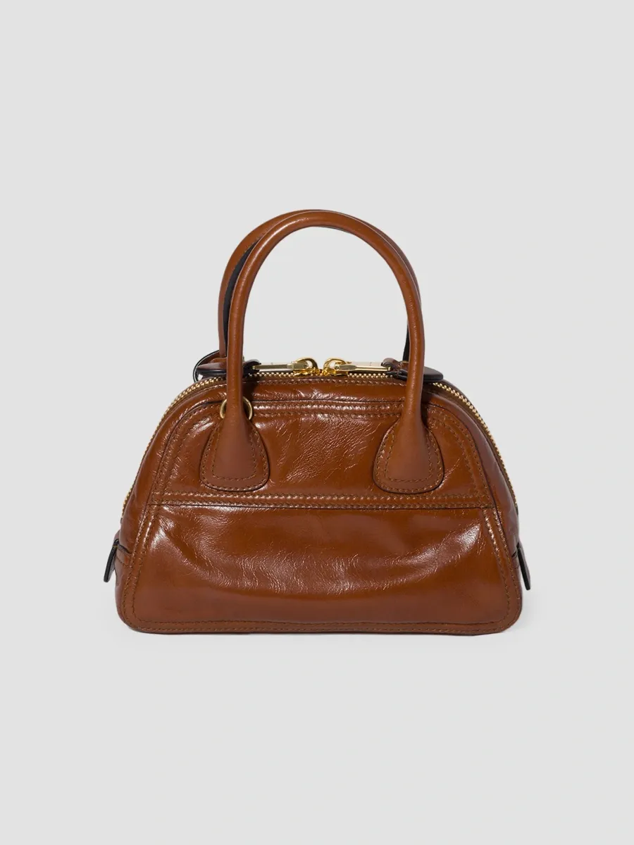 Miu Miu Women's Vivant Shiny Leather Mini Top Handle Bag | Thumbnail 3 Miu Miu Women's Vivant Shiny Leather Mini Top Handle Bag | Thumbnail 3
