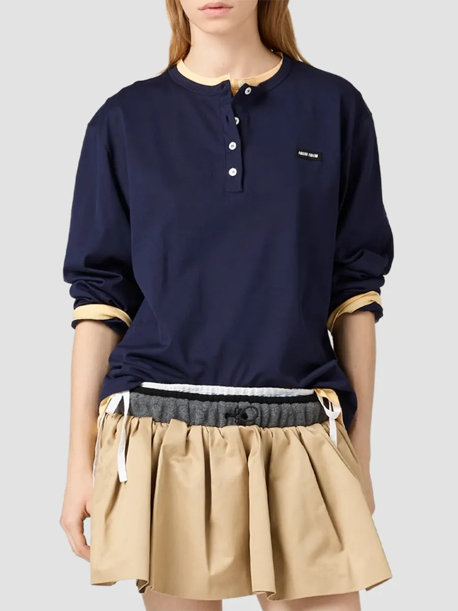 Miu Miu Women's Jersey T-Shirt | Thumbnail 3 Miu Miu Women's Jersey T-Shirt | Thumbnail 3