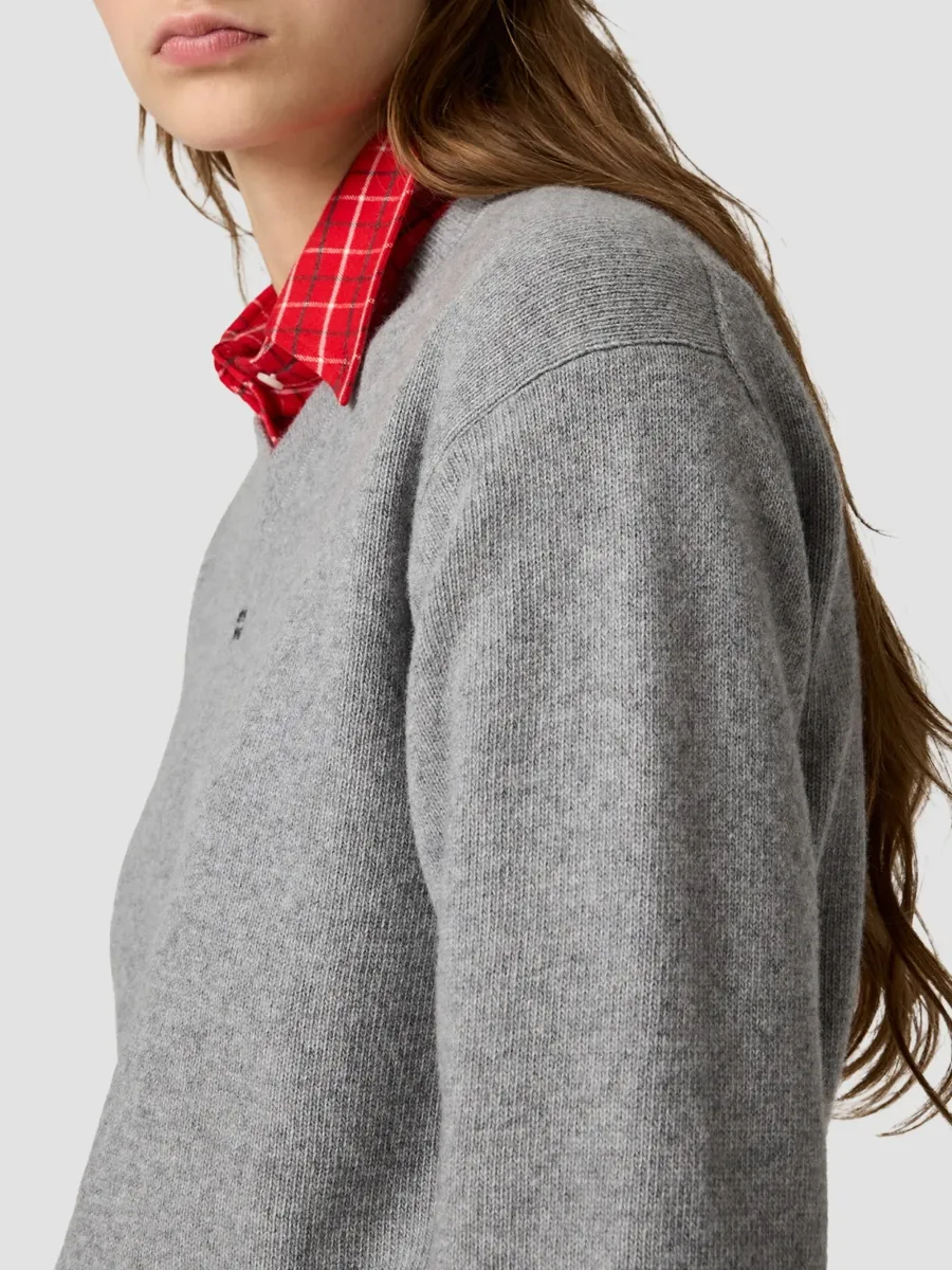 Miu Miu Women's Wool and Cashmere Sweater - Grey | Thumbnail 5 Miu Miu Women's Wool and Cashmere Sweater - Grey | Thumbnail 5