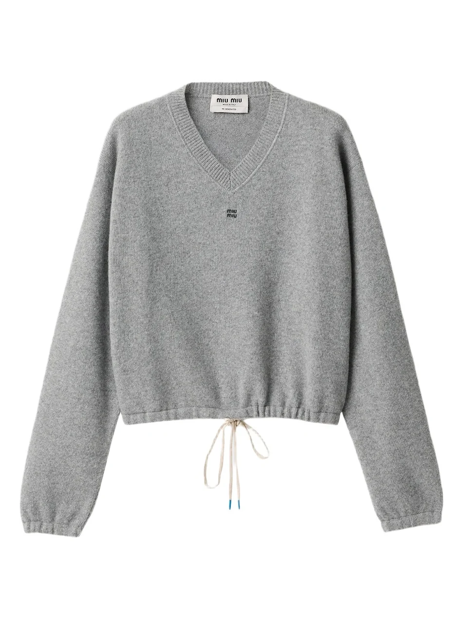 Women's Wool and Cashmere Sweater - Grey Women's Wool and Cashmere Sweater - Grey