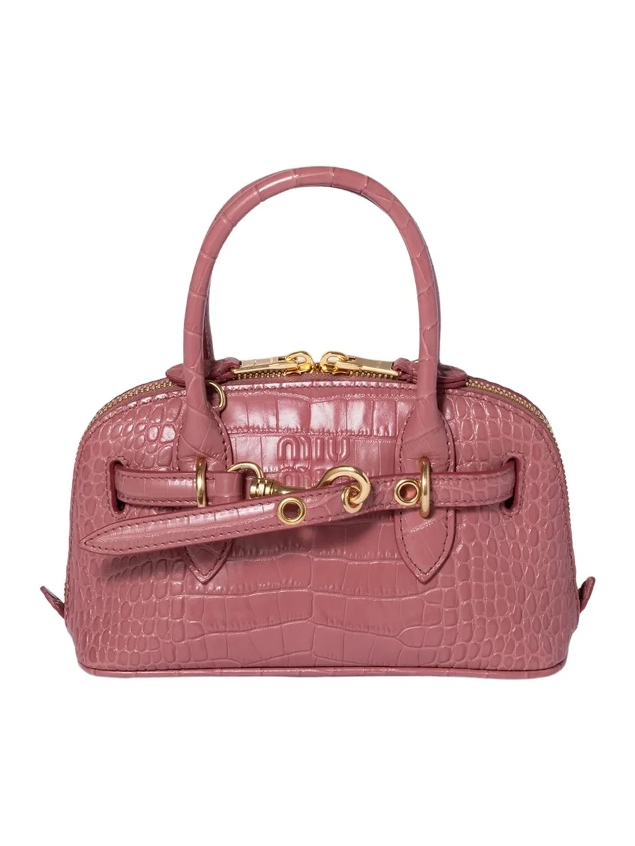 Women's Aventure Crocodile Embossed Calfskin Top Handle Mini Bag Women's Aventure Crocodile Embossed Calfskin Top Handle Mini Bag