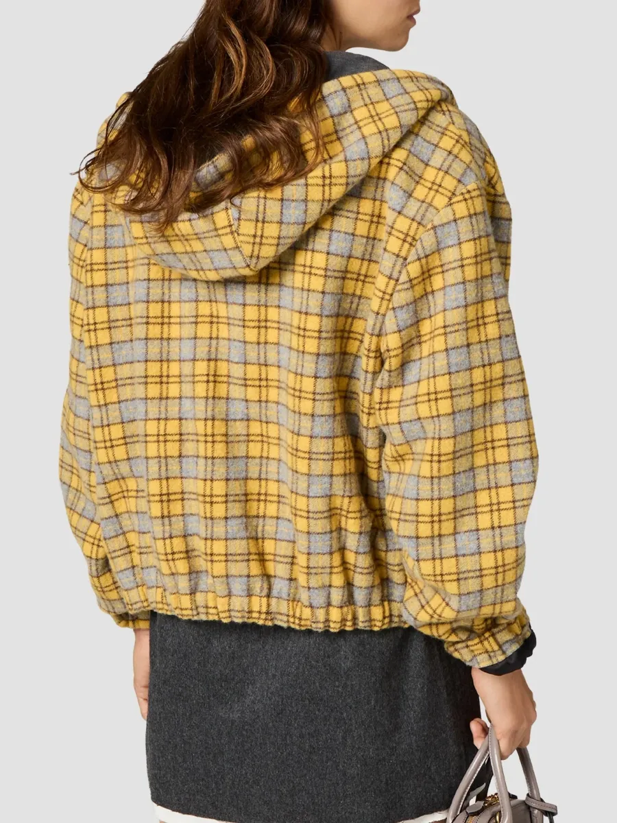 Miu Miu Women's Plaid Blouson Jacket | Thumbnail 4 Miu Miu Women's Plaid Blouson Jacket | Thumbnail 4
