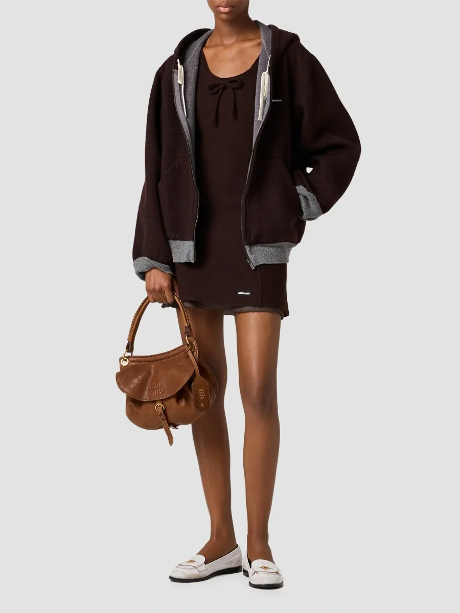 Miu Miu Women's Felted Wool Dress | Thumbnail 2