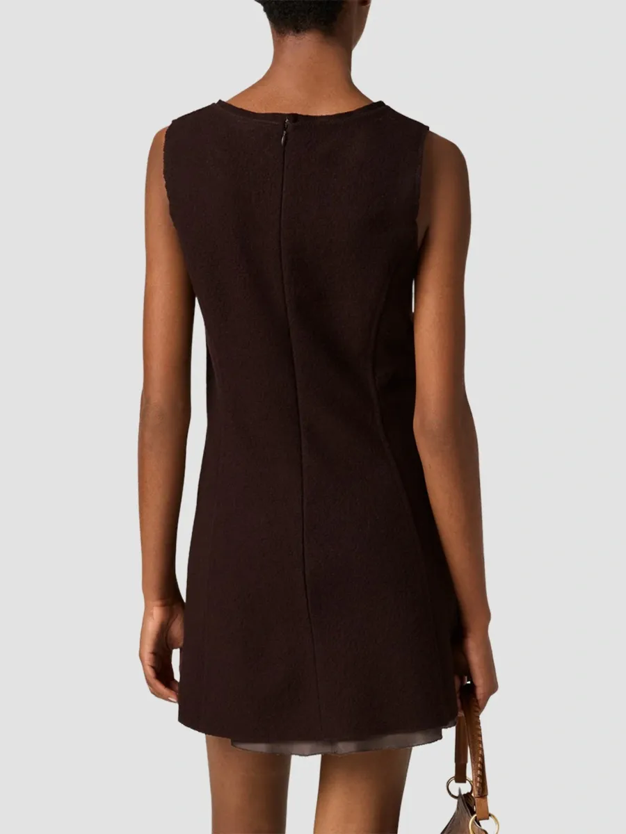 Miu Miu Women's Felted Wool Dress | Thumbnail 5