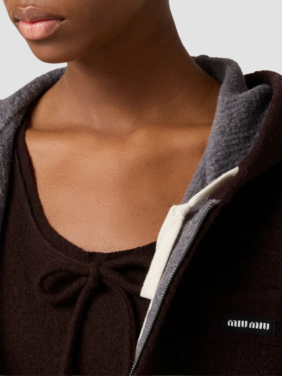 Miu Miu Women's Felted Wool Dress | Thumbnail 7