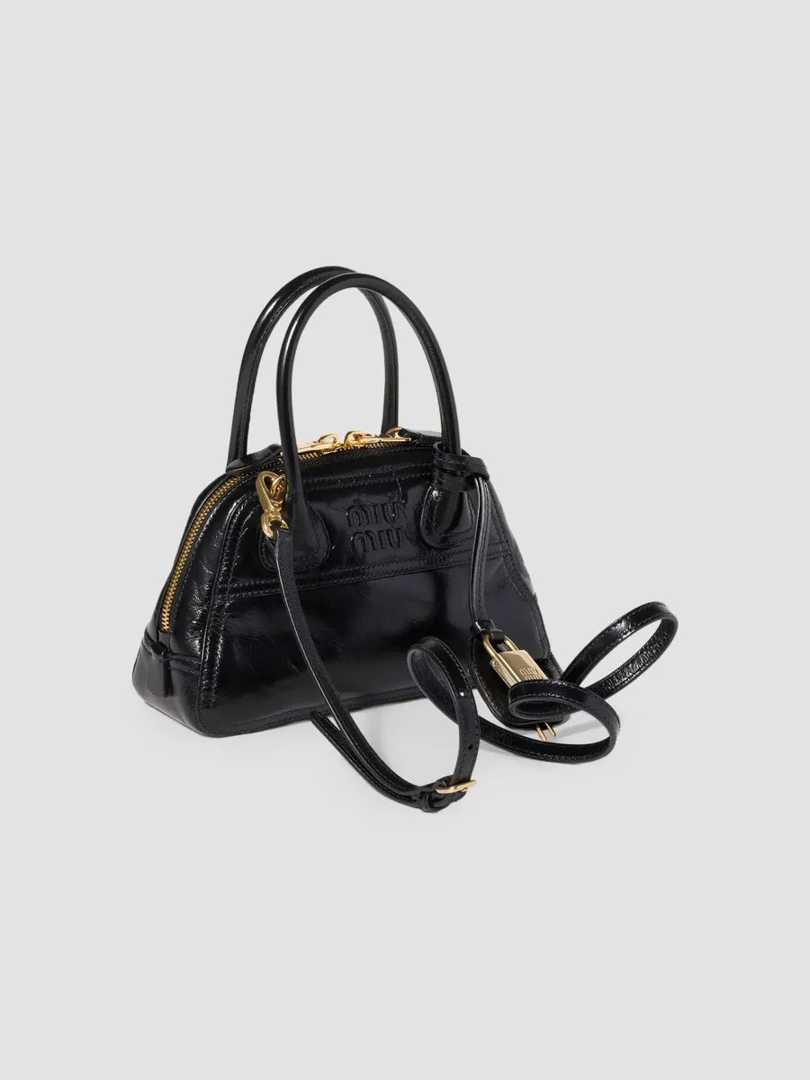 Miu Miu Women's Vivant Shiny Leather Mini Top Handle Bag | Thumbnail 2 Miu Miu Women's Vivant Shiny Leather Mini Top Handle Bag | Thumbnail 2
