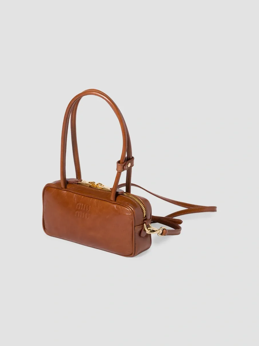 Miu Miu Women's Beau Shiny Leather Mini Shoulder Bag | Thumbnail 2 Miu Miu Women's Beau Shiny Leather Mini Shoulder Bag | Thumbnail 2