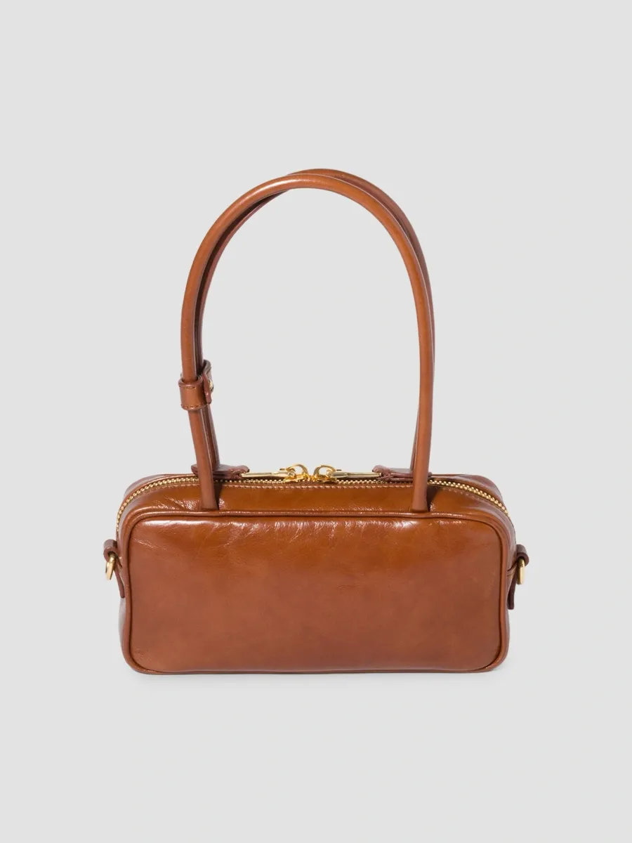 Miu Miu Women's Beau Shiny Leather Mini Shoulder Bag | Thumbnail 3 Miu Miu Women's Beau Shiny Leather Mini Shoulder Bag | Thumbnail 3