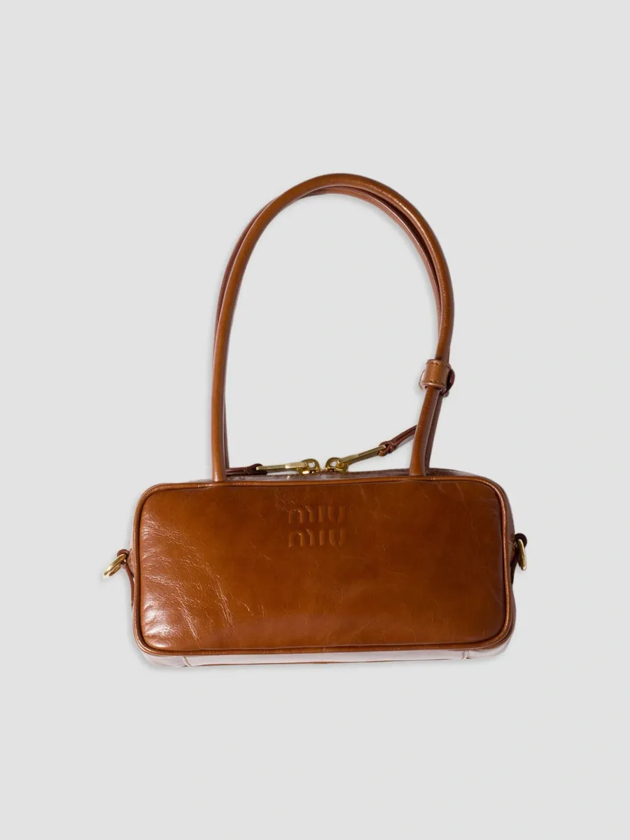 Miu Miu Women's Beau Shiny Leather Mini Shoulder Bag | Thumbnail 5 Miu Miu Women's Beau Shiny Leather Mini Shoulder Bag | Thumbnail 5