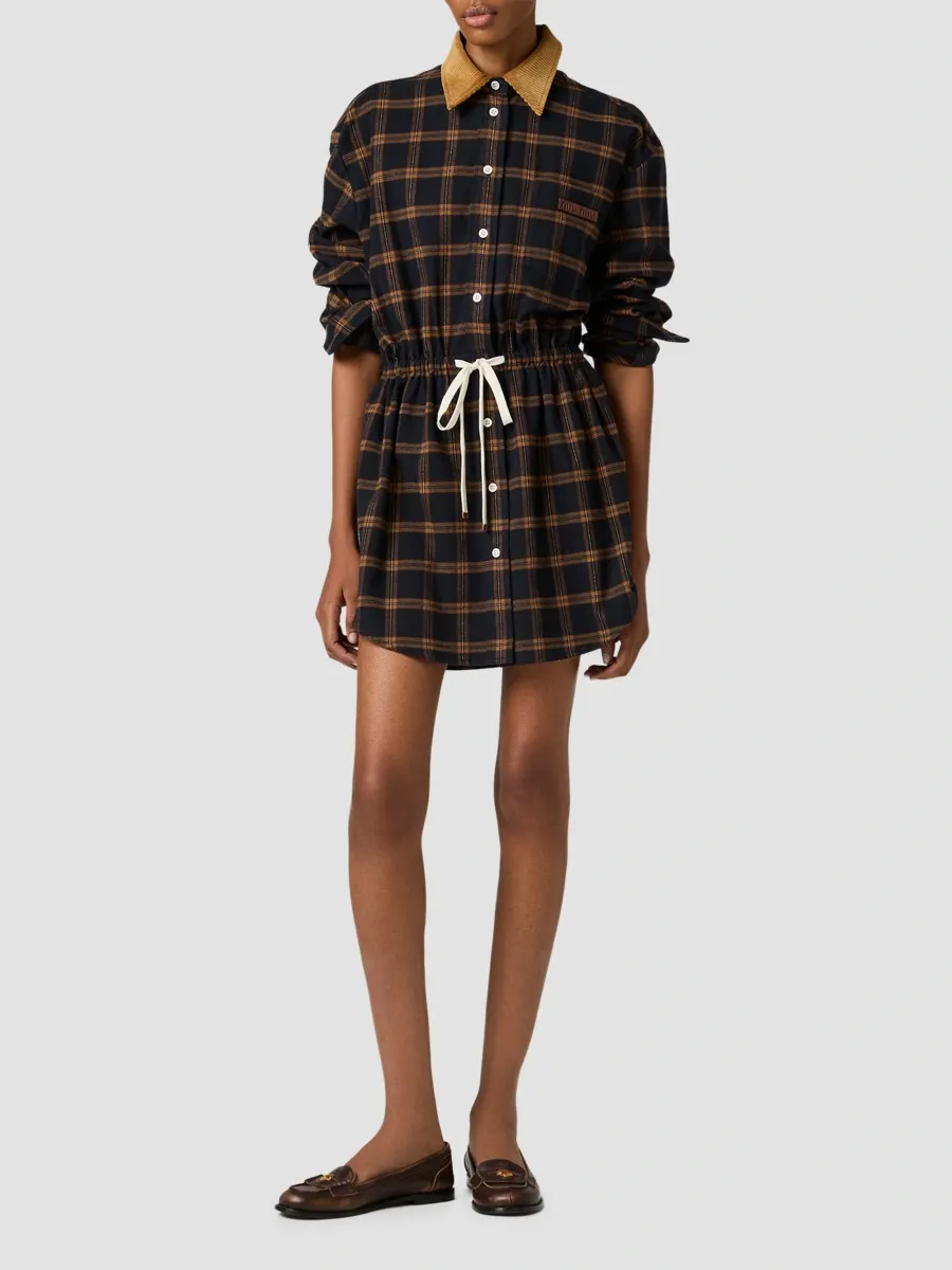 Miu Miu Women's Checked Flannel Dress | Thumbnail 2