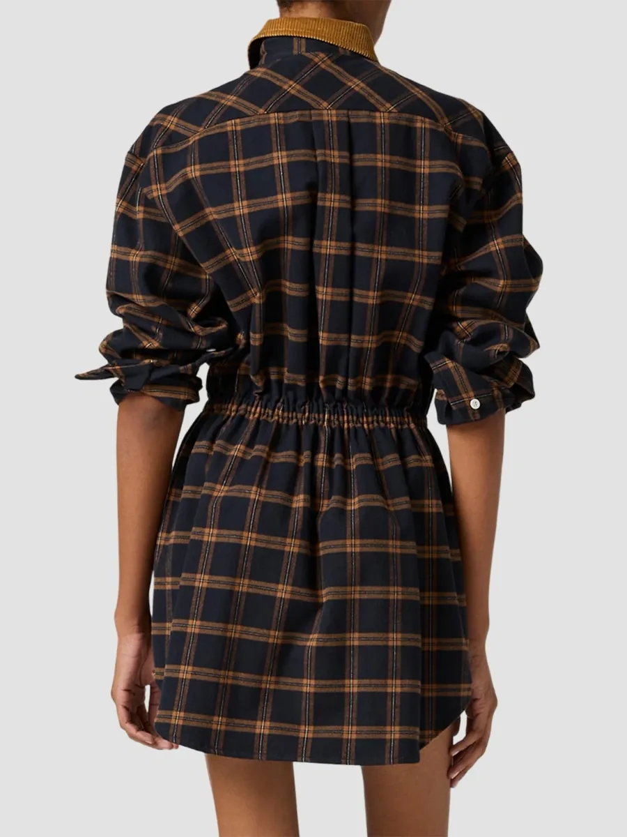 Miu Miu Women's Checked Flannel Dress | Thumbnail 5