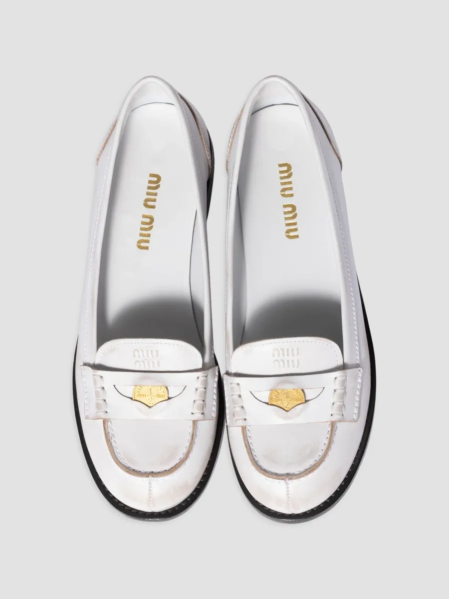 Miu Miu Women's Leather Loafers | Thumbnail 2 Miu Miu Women's Leather Loafers | Thumbnail 2