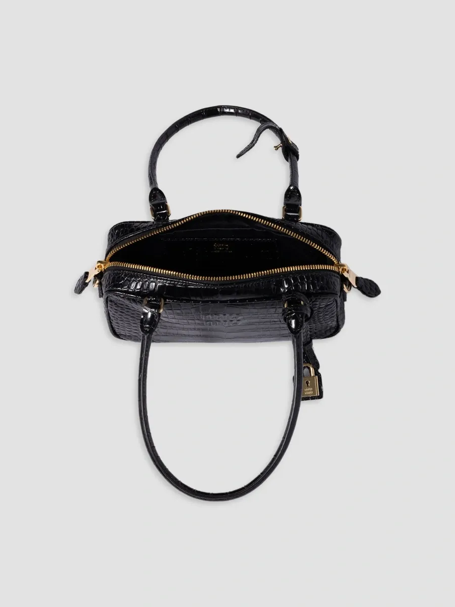 Miu Miu Women's Beau Croco-Embossed Leather Mini Top Handle Bag | Thumbnail 4 Miu Miu Women's Beau Croco-Embossed Leather Mini Top Handle Bag | Thumbnail 4