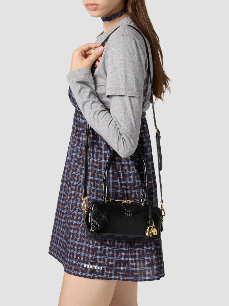 Miu Miu Women's Beau Shiny Leather Mini Shoulder Bag | Thumbnail 2 Miu Miu Women's Beau Shiny Leather Mini Shoulder Bag | Thumbnail 2