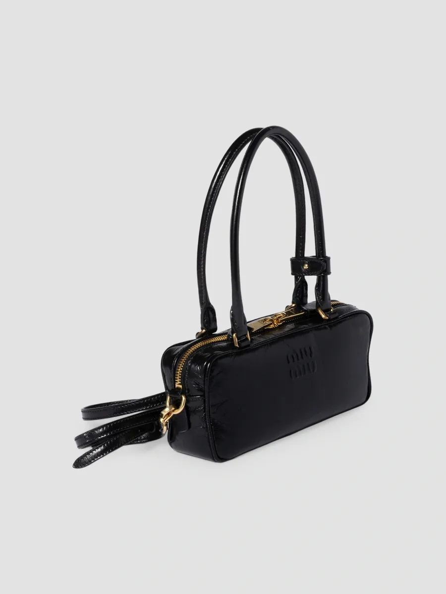 Miu Miu Women's Beau Shiny Leather Mini Shoulder Bag | Thumbnail 3 Miu Miu Women's Beau Shiny Leather Mini Shoulder Bag | Thumbnail 3