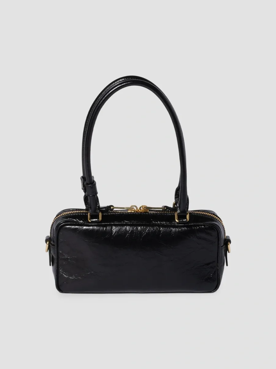 Miu Miu Women's Beau Shiny Leather Mini Shoulder Bag | Thumbnail 4 Miu Miu Women's Beau Shiny Leather Mini Shoulder Bag | Thumbnail 4