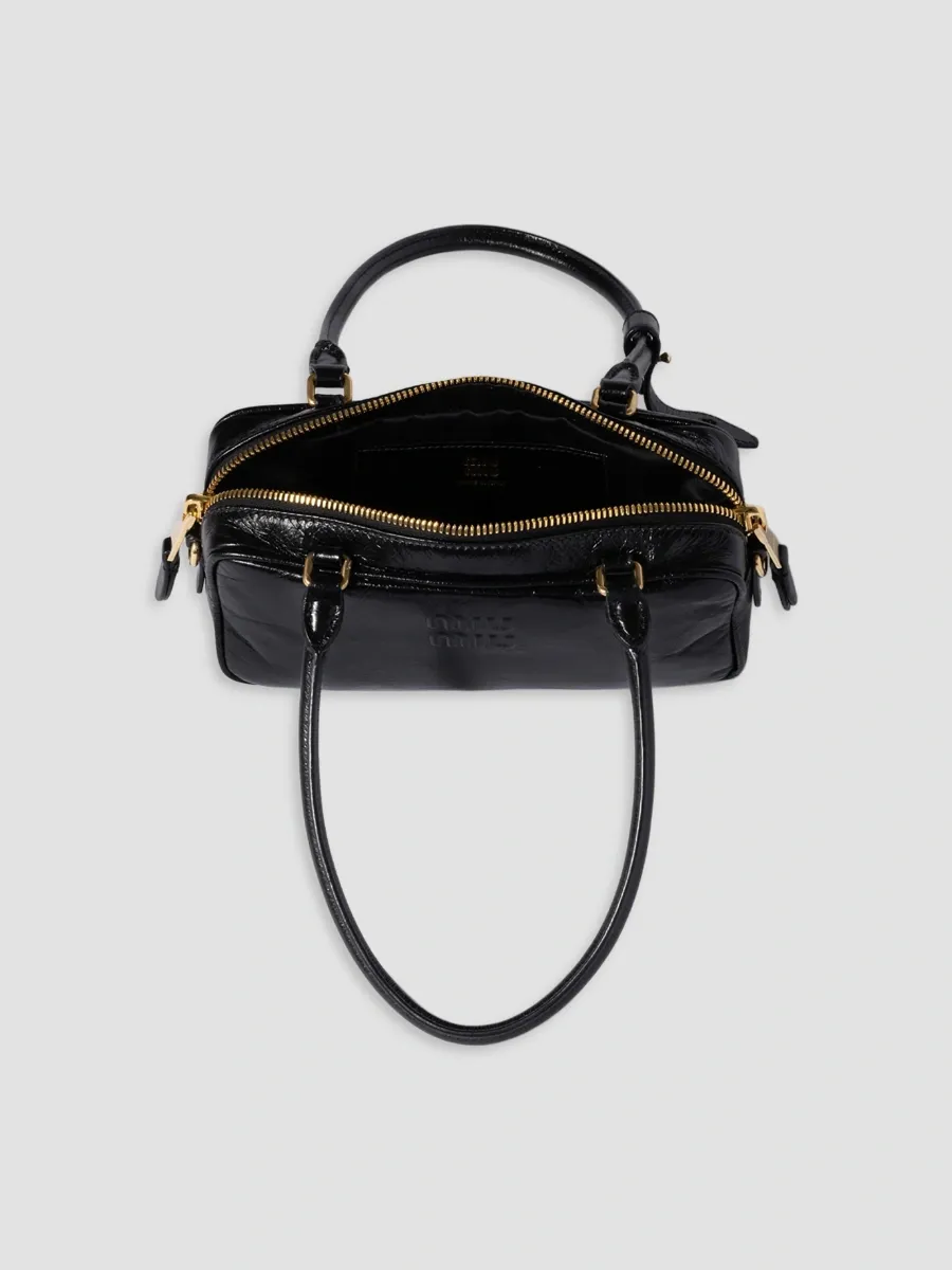 Miu Miu Women's Beau Shiny Leather Mini Shoulder Bag | Thumbnail 5 Miu Miu Women's Beau Shiny Leather Mini Shoulder Bag | Thumbnail 5