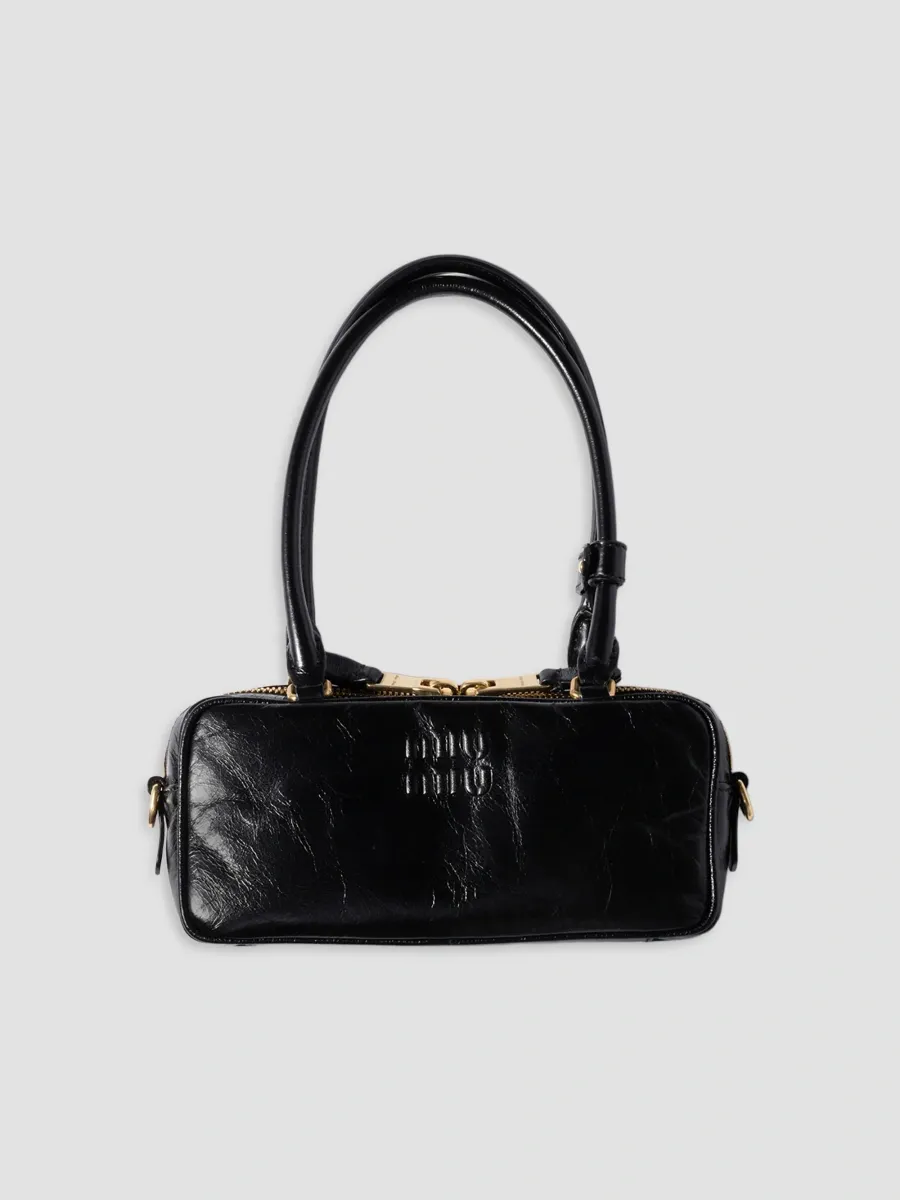 Miu Miu Women's Beau Shiny Leather Mini Shoulder Bag | Thumbnail 6 Miu Miu Women's Beau Shiny Leather Mini Shoulder Bag | Thumbnail 6