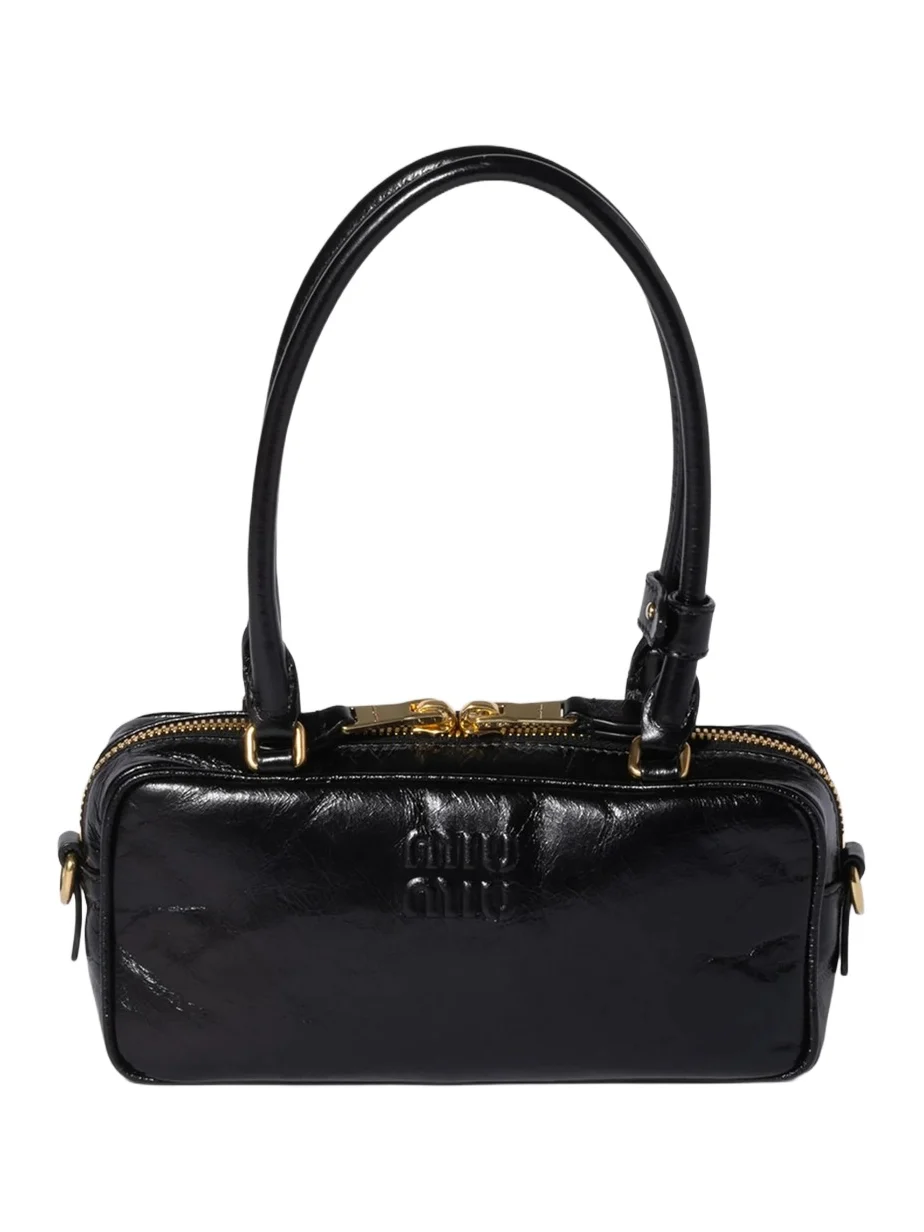 Miu Miu Women's Beau Shiny Leather Mini Shoulder Bag