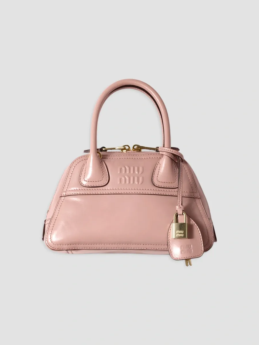 Miu Miu Women's Vivant Shiny Leather Mini Top Handle Bag | Thumbnail 8 Miu Miu Women's Vivant Shiny Leather Mini Top Handle Bag | Thumbnail 8