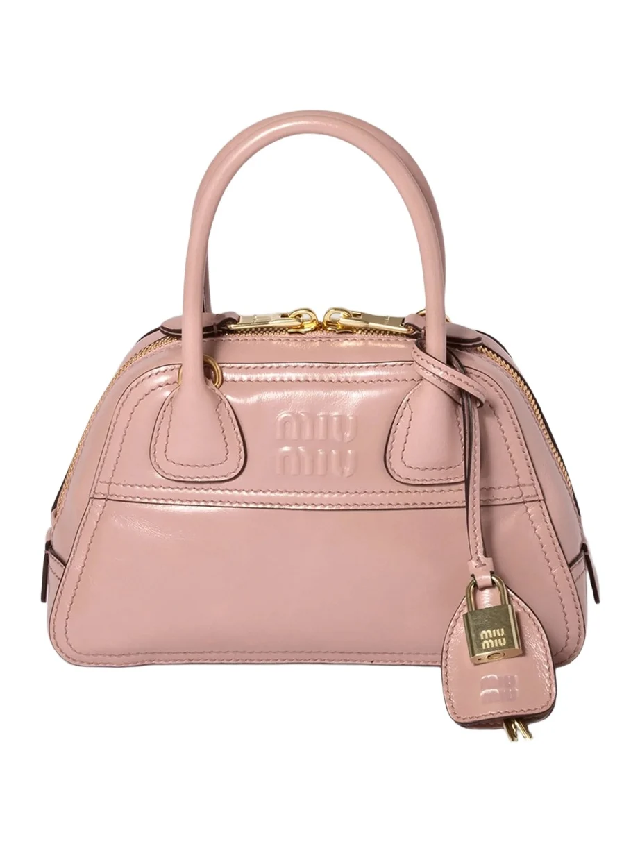 Miu Miu Women's Vivant Shiny Leather Mini Top Handle Bag