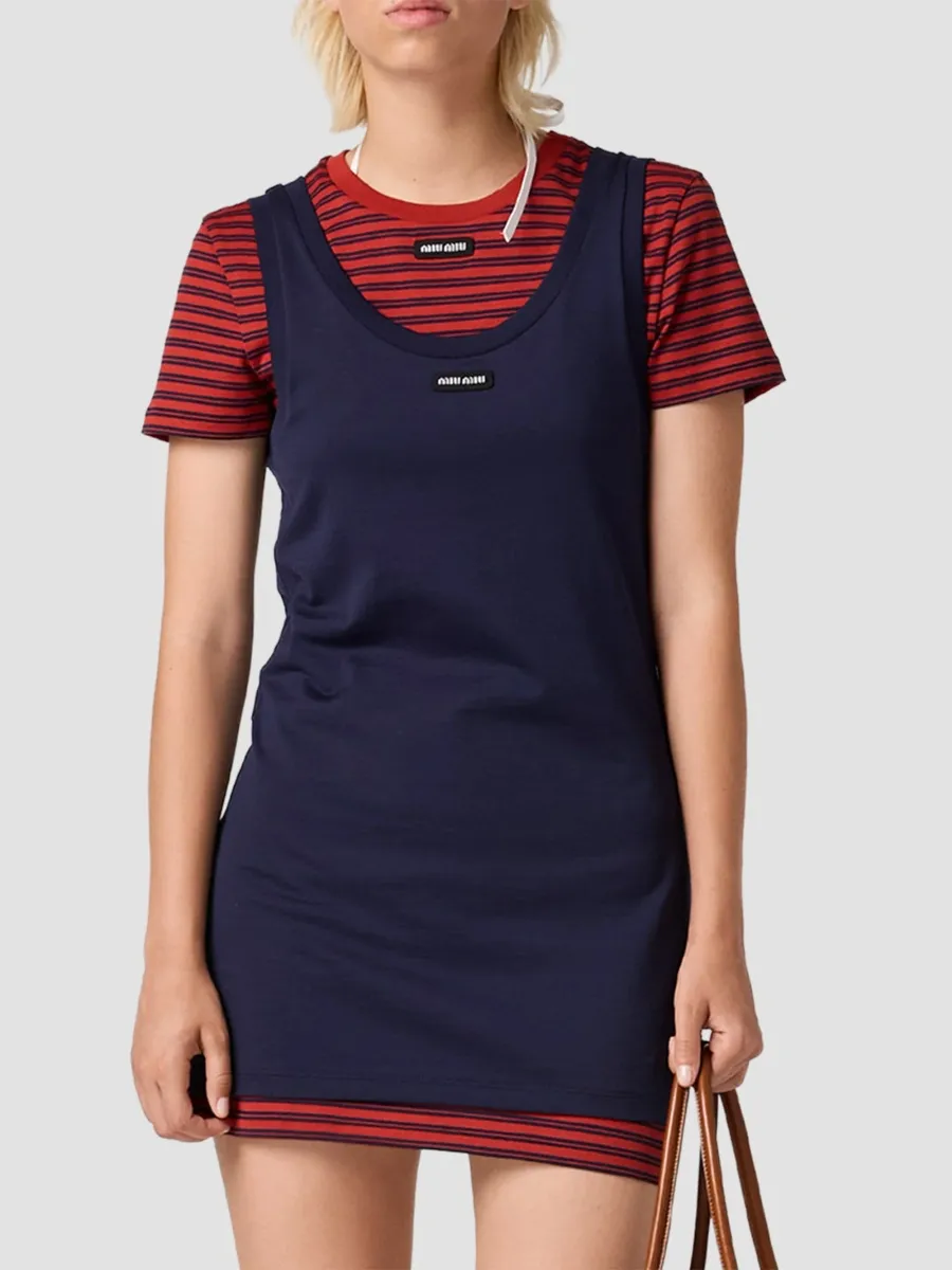Miu Miu Women's Jersey Dress | Thumbnail 3