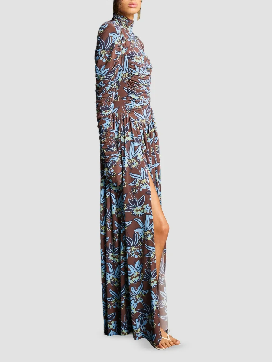 ALÉMAIS Women's Maxwell Floral Ruched Jersey Gown | Thumbnail 5 ALÉMAIS Women's Maxwell Floral Ruched Jersey Gown | Thumbnail 5