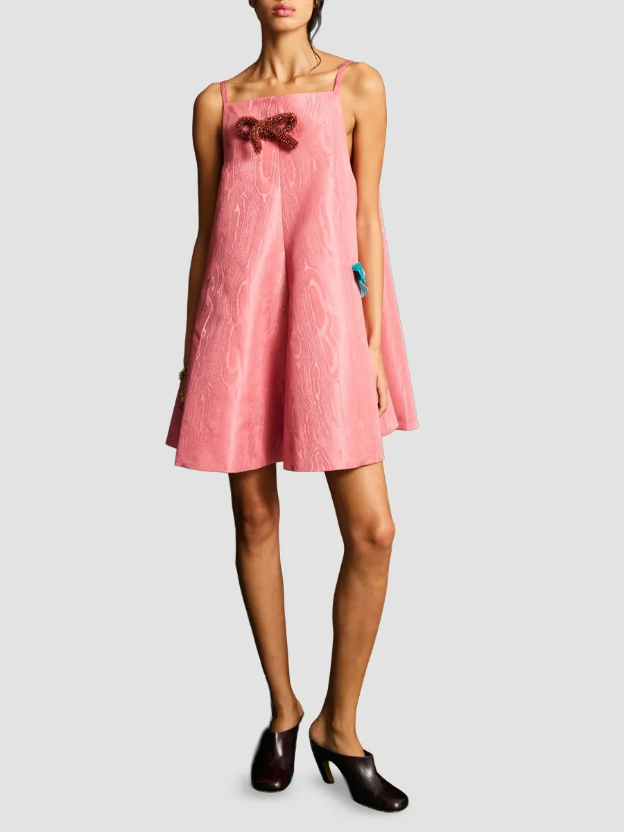 ALÉMAIS Women's Valentina Bow Mini Dress | Thumbnail 2