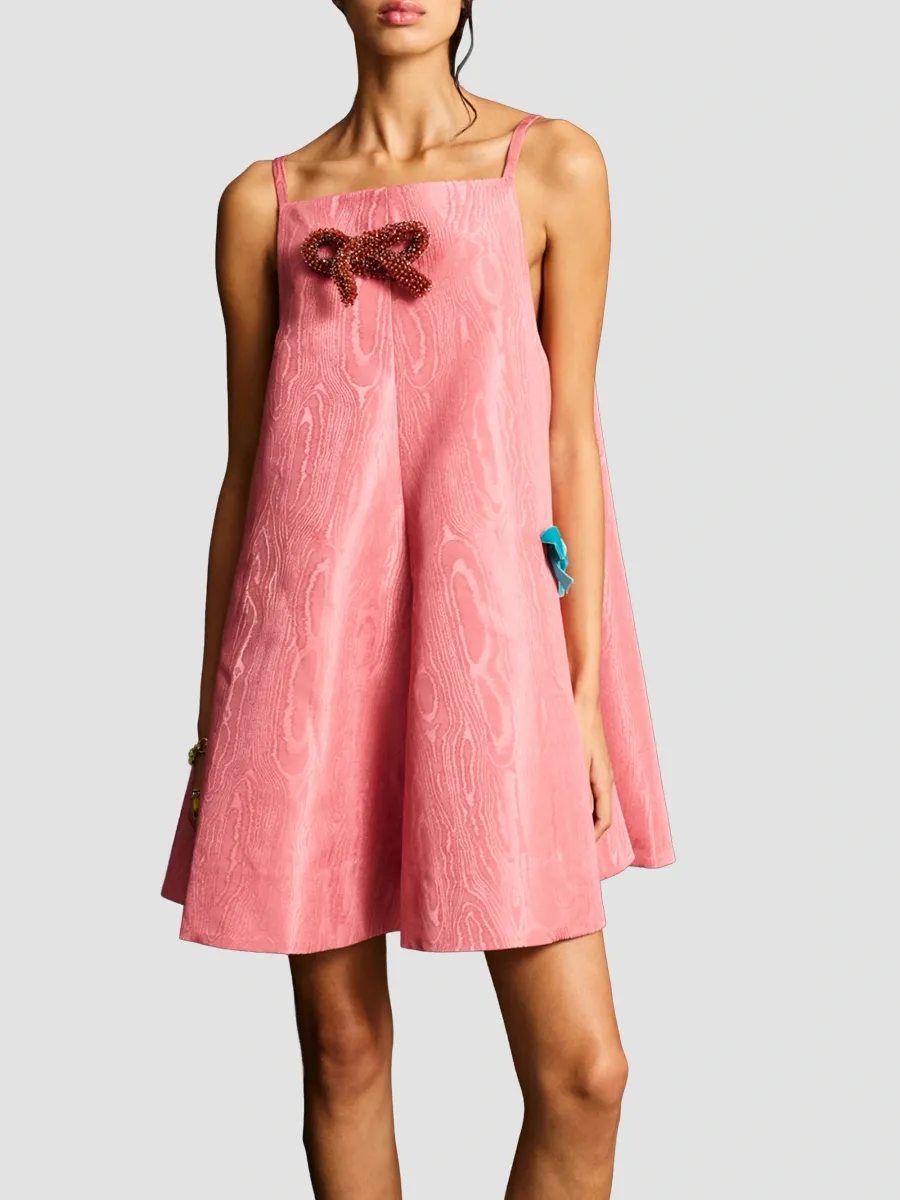 ALÉMAIS Women's Valentina Bow Mini Dress | Thumbnail 4