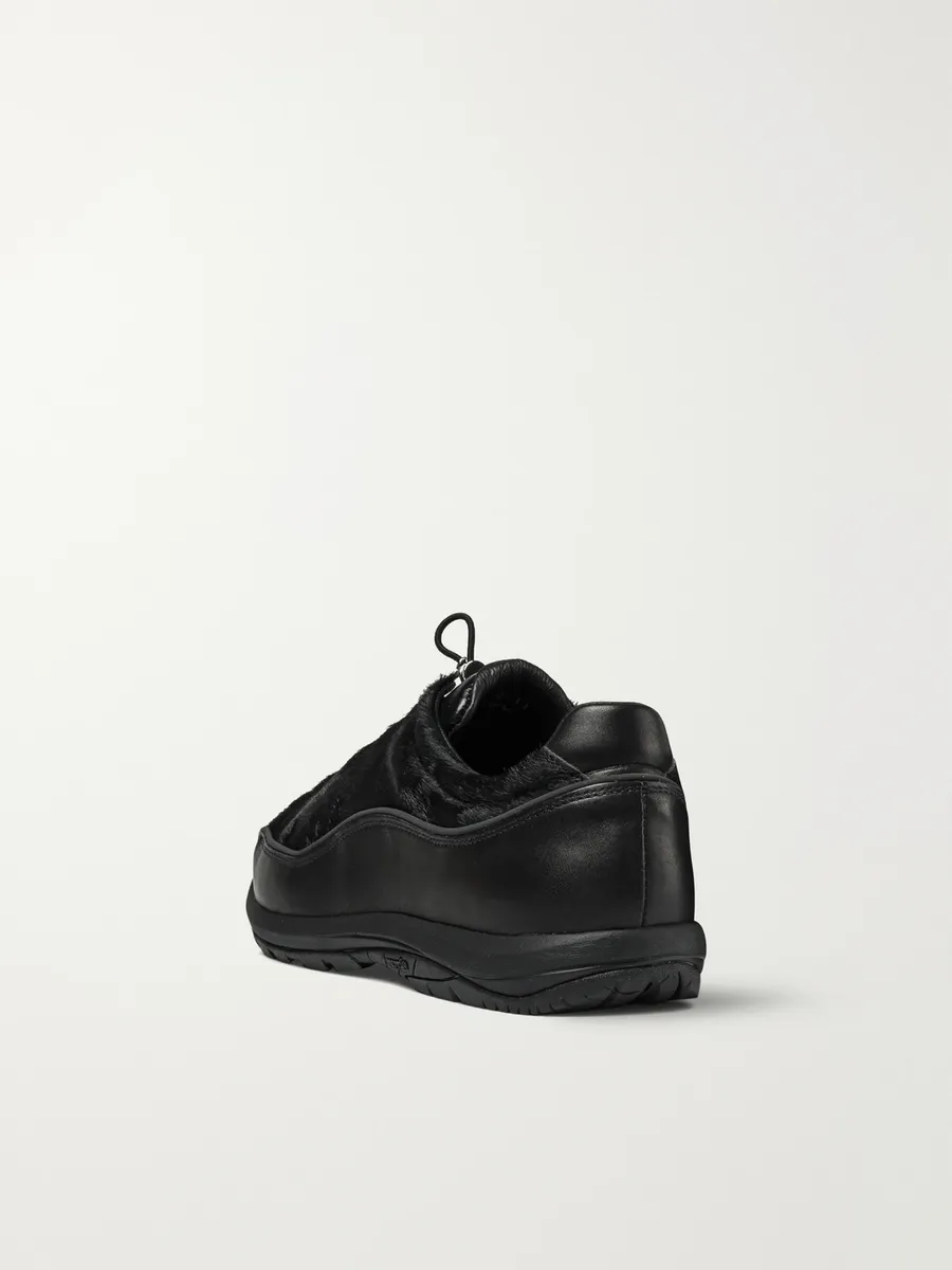 Diemme Licata Leather-Trimmed Calf-Hair Sneakers - Men | Thumbnail 3