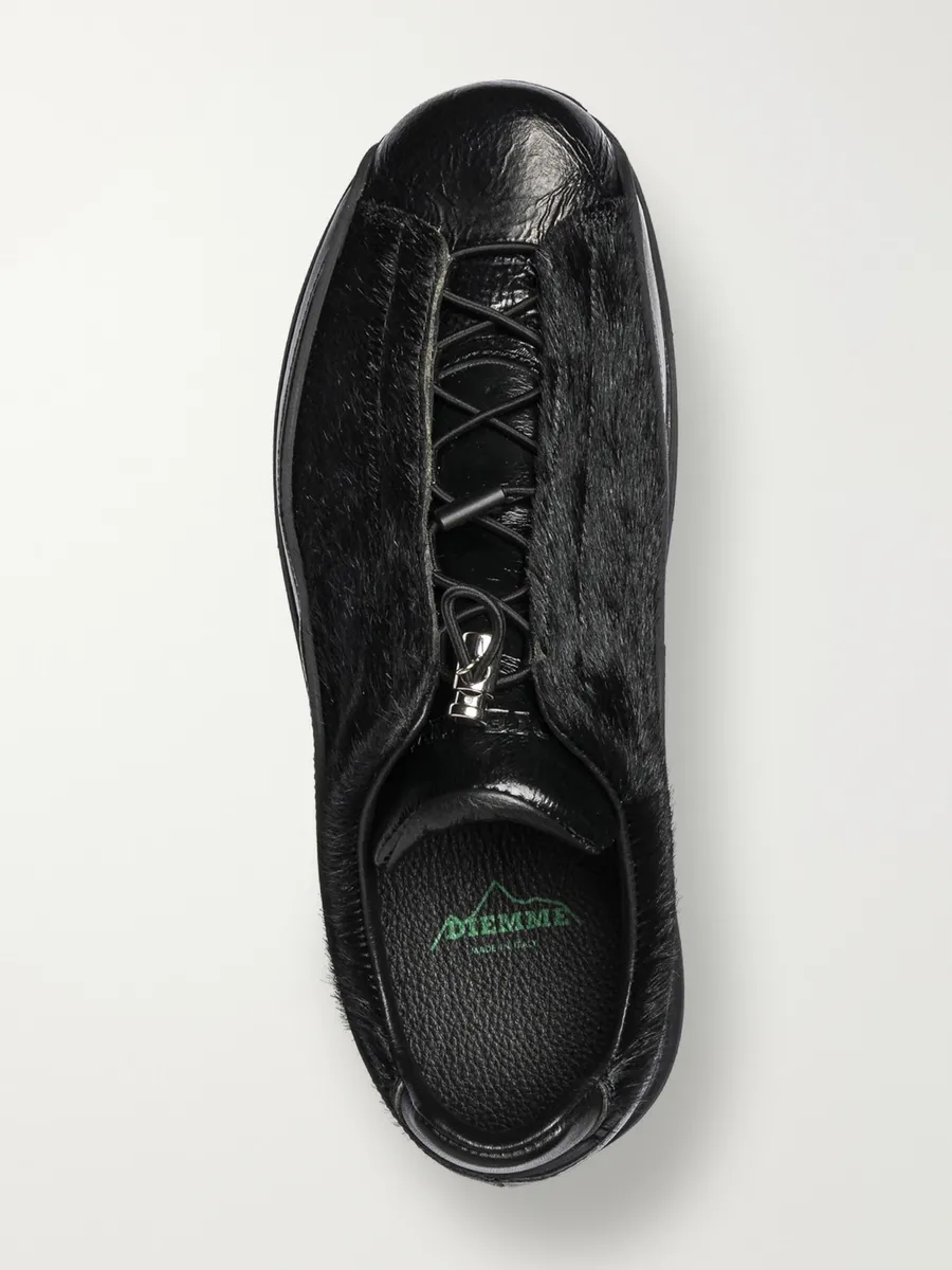 Diemme Licata Leather-Trimmed Calf-Hair Sneakers - Men | Thumbnail 4
