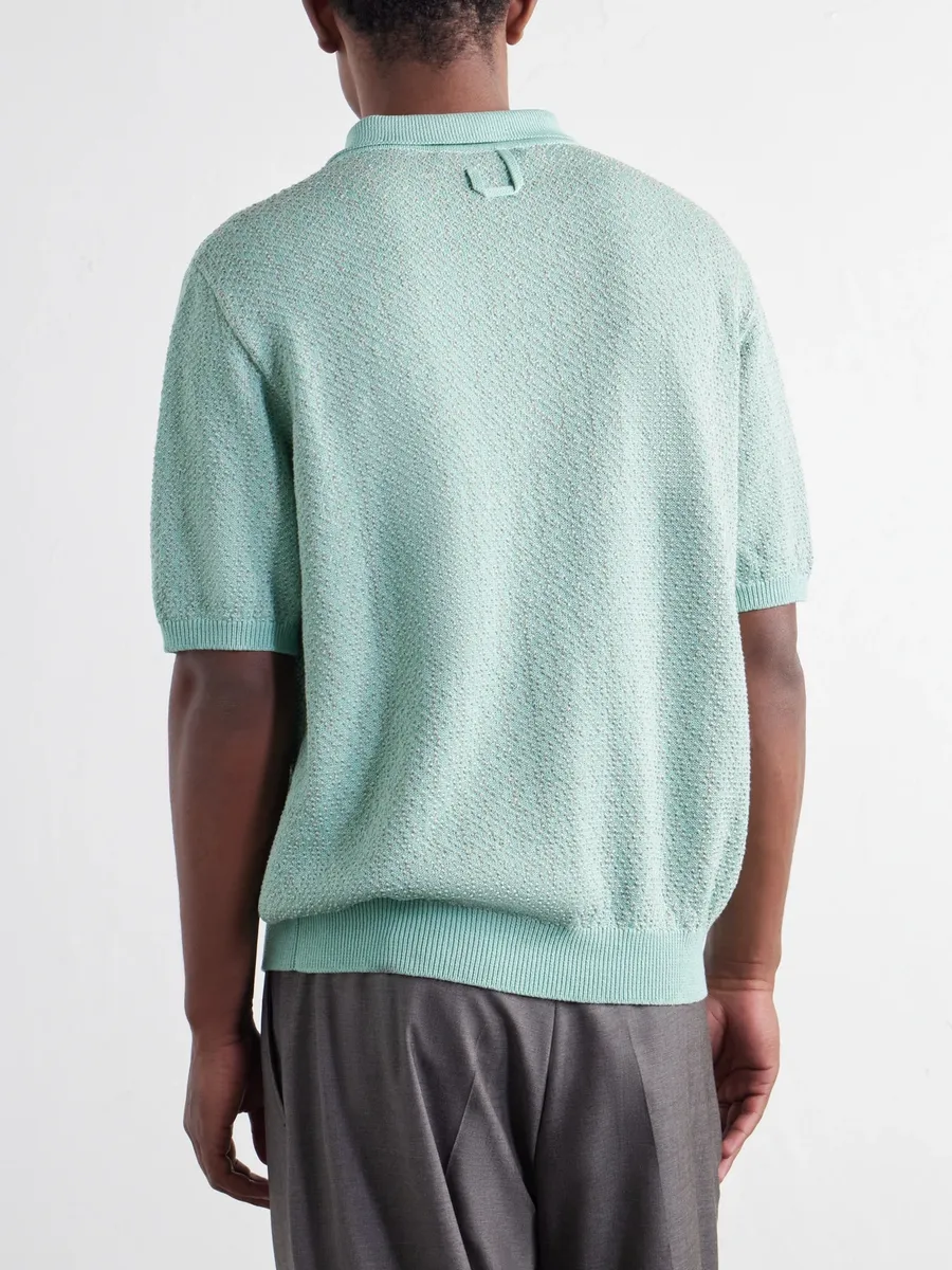 Jacquemus Miami Jacquard-Knit Cotton Polo Shirt - Men | Thumbnail 4