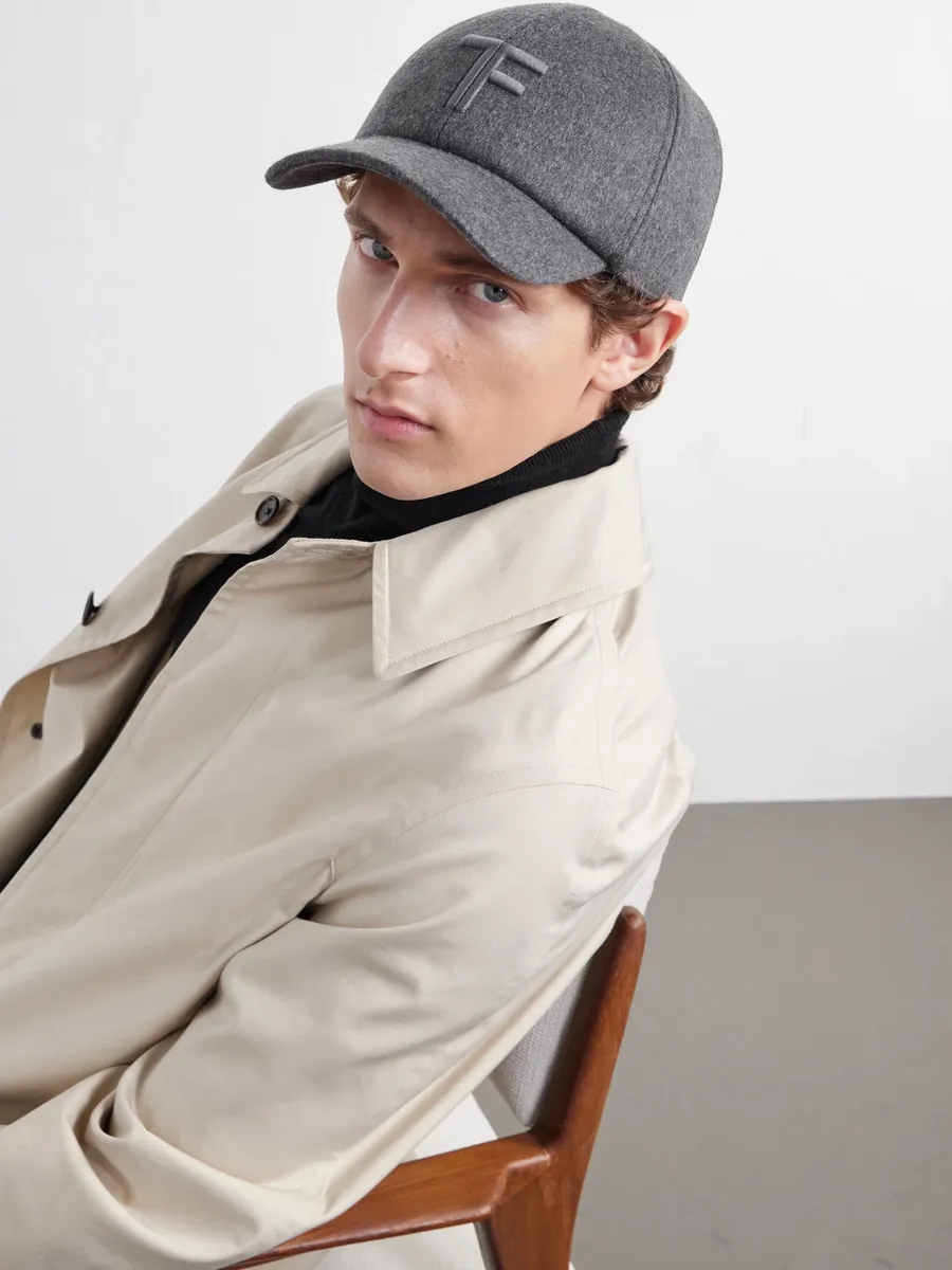 Tom Ford Logo-Embroidered Cashmere Cap - Men | Thumbnail 2 Tom Ford Logo-Embroidered Cashmere Cap - Men | Thumbnail 2