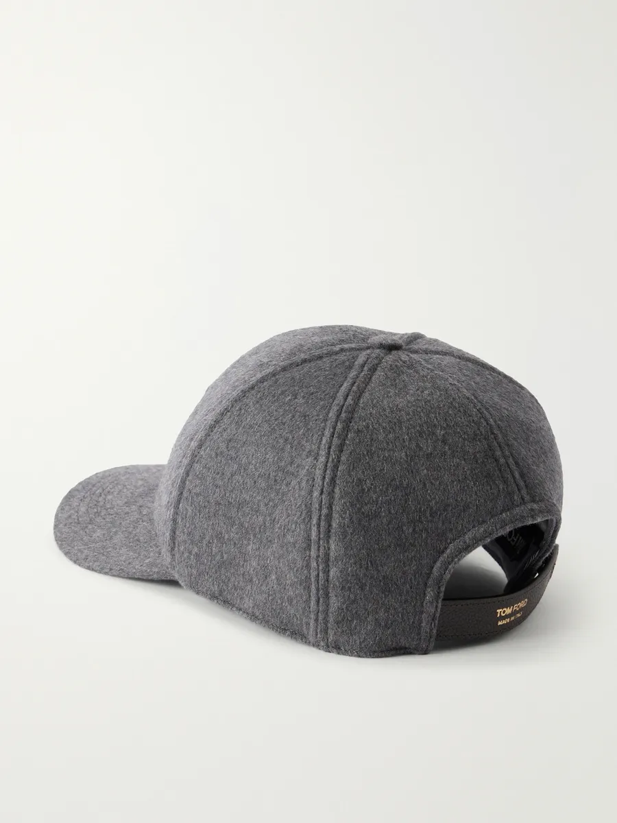 Tom Ford Logo-Embroidered Cashmere Cap - Men | Thumbnail 4 Tom Ford Logo-Embroidered Cashmere Cap - Men | Thumbnail 4