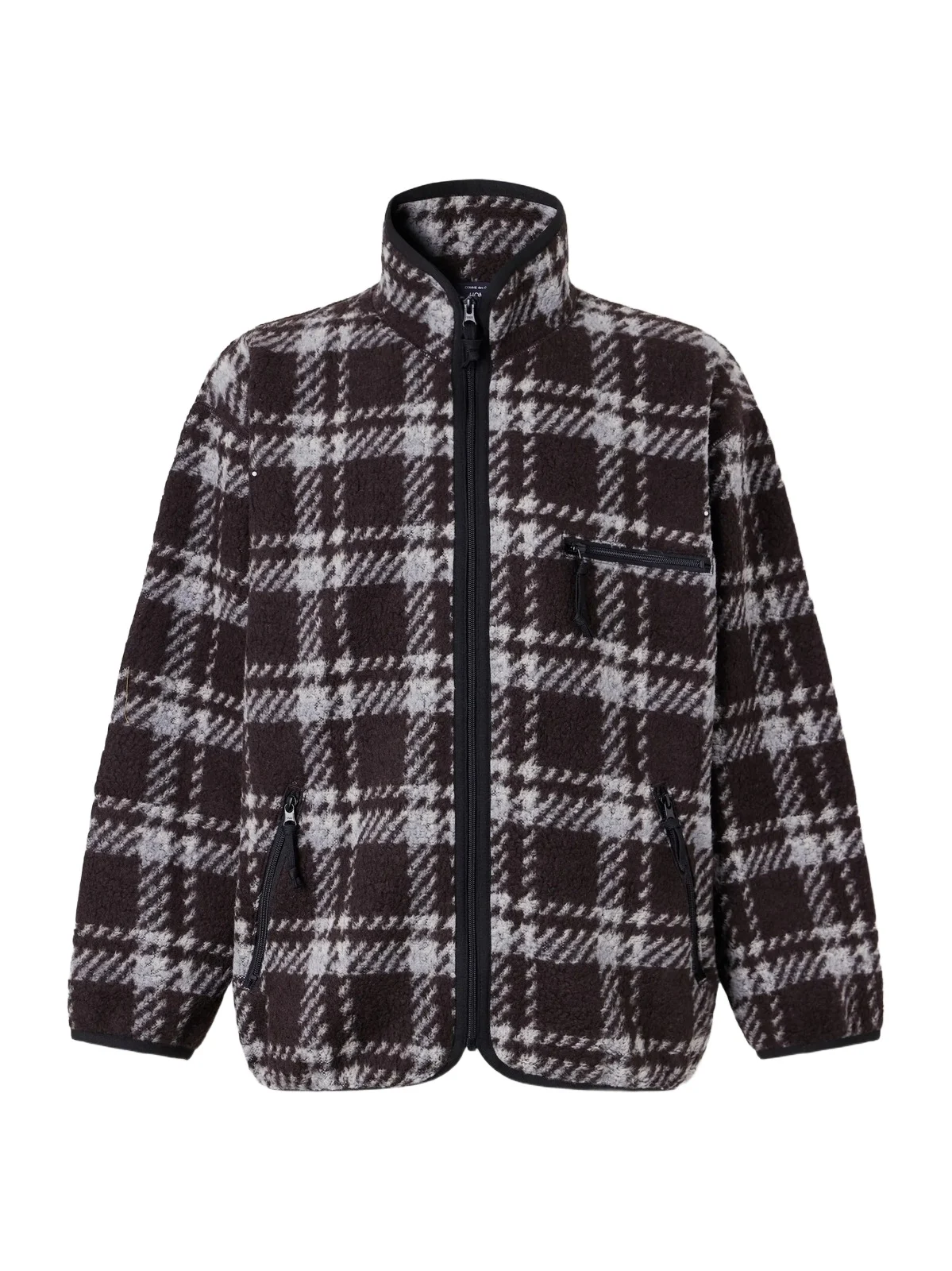 COMME des GARCONS HOMME Checked Shell-Trimmed Boa Wool-Fleece Jacket - Men