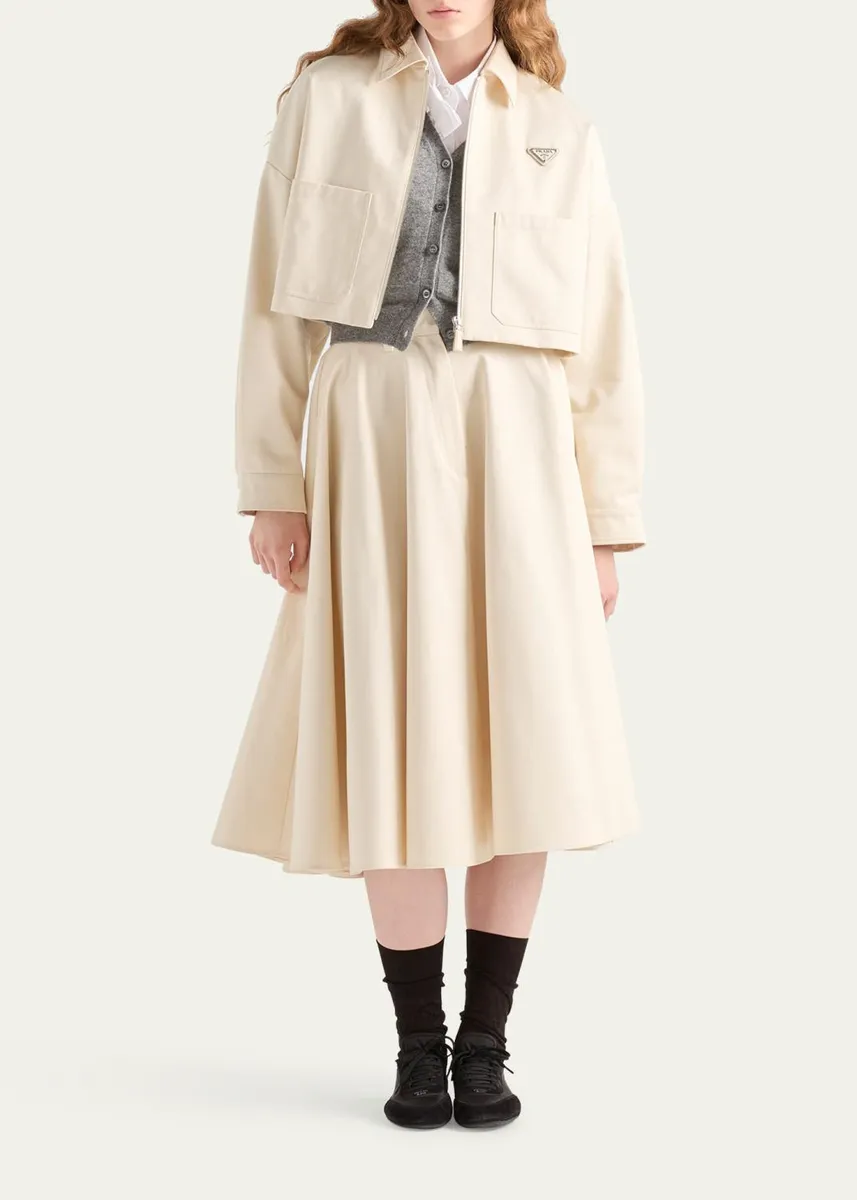Prada Chino Cropped Jacket | Thumbnail 2 Prada Chino Cropped Jacket | Thumbnail 2