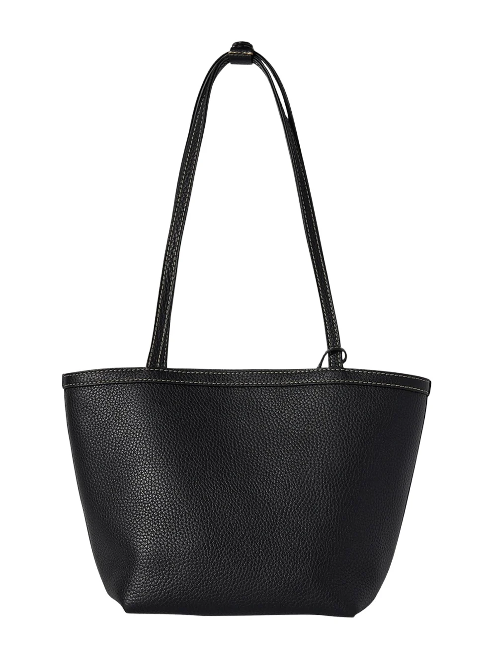 The Row Park Medium Topstitched Tote Bag in Pebbled Leather | Thumbnail 1 The Row Park Medium Topstitched Tote Bag in Pebbled Leather | Thumbnail 1