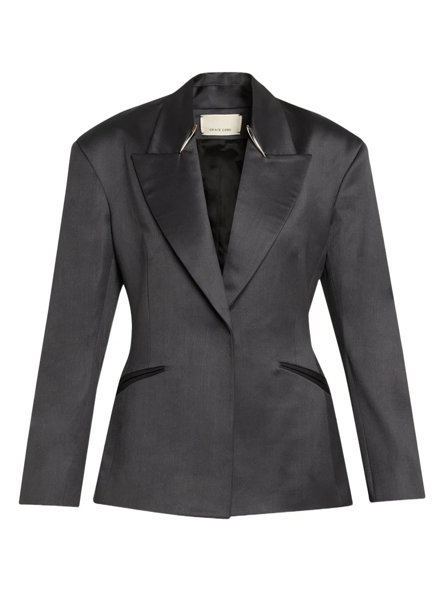 Fang Collar Single-Breasted Jacket Fang Collar Single-Breasted Jacket