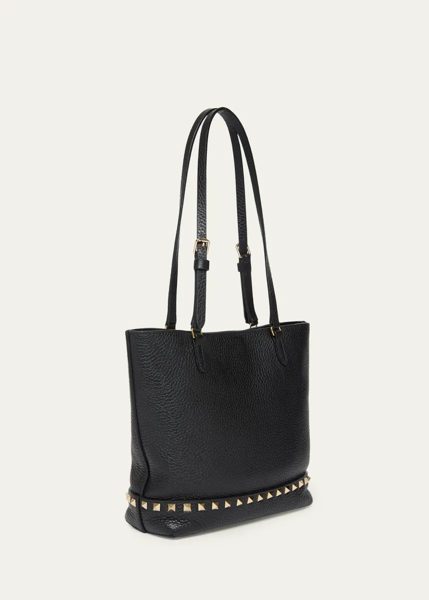 Valentino Garavani Small Rockstud Grain Leather Tote Bag | Thumbnail 3 Valentino Garavani Small Rockstud Grain Leather Tote Bag | Thumbnail 3
