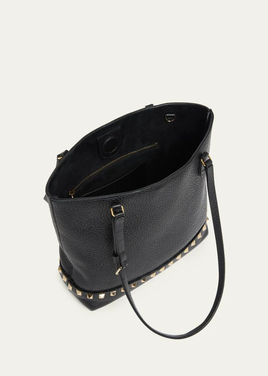 Valentino Garavani Small Rockstud Grain Leather Tote Bag | Thumbnail 4 Valentino Garavani Small Rockstud Grain Leather Tote Bag | Thumbnail 4