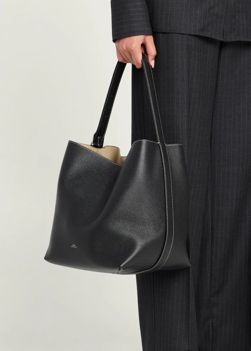 TOTEME Medium Belted Grain Leather Tote | Thumbnail 2 TOTEME Medium Belted Grain Leather Tote | Thumbnail 2