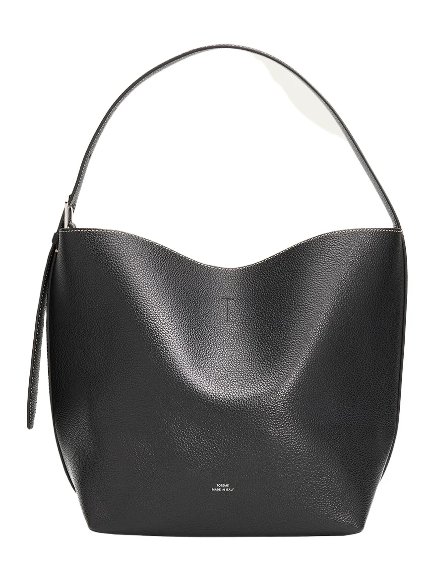 TOTEME Medium Belted Grain Leather Tote | Thumbnail 1 TOTEME Medium Belted Grain Leather Tote | Thumbnail 1
