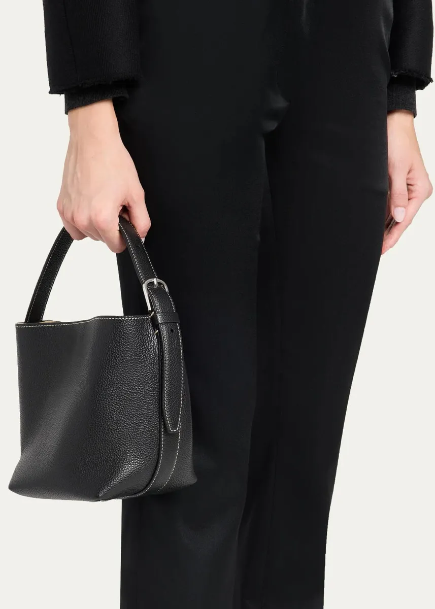 TOTEME Small Belted Grain Leather Tote | Thumbnail 2 TOTEME Small Belted Grain Leather Tote | Thumbnail 2