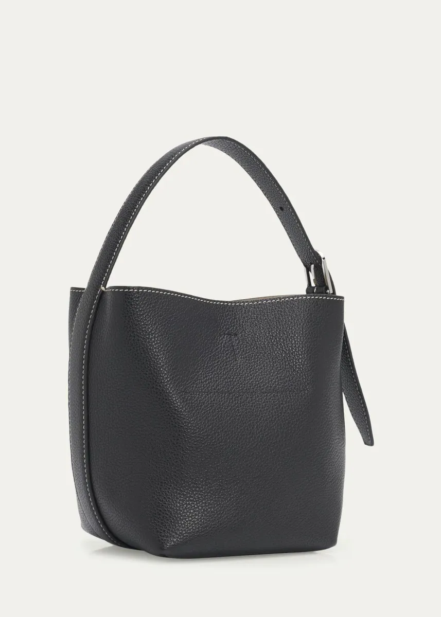 TOTEME Small Belted Grain Leather Tote | Thumbnail 3 TOTEME Small Belted Grain Leather Tote | Thumbnail 3