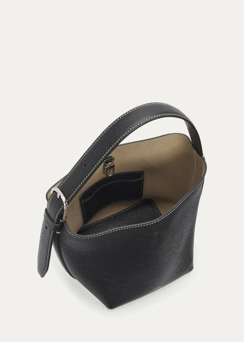 TOTEME Small Belted Grain Leather Tote | Thumbnail 4 TOTEME Small Belted Grain Leather Tote | Thumbnail 4