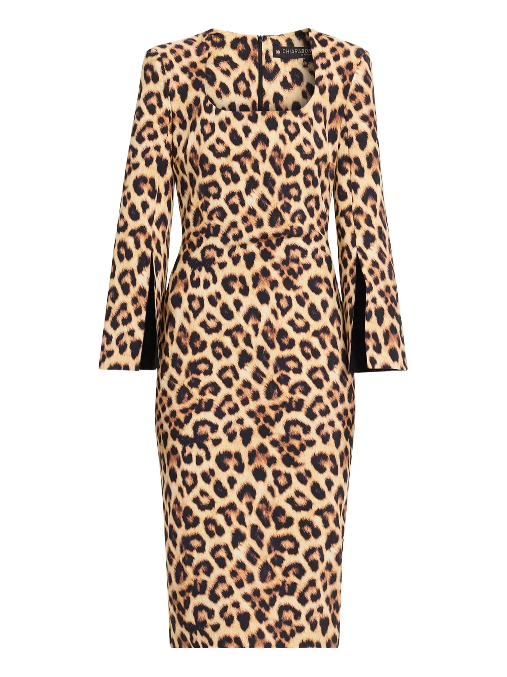 Chiara Boni La Petite Robe Meizi Leopard-Print Crepe Long-Sleeve Dress