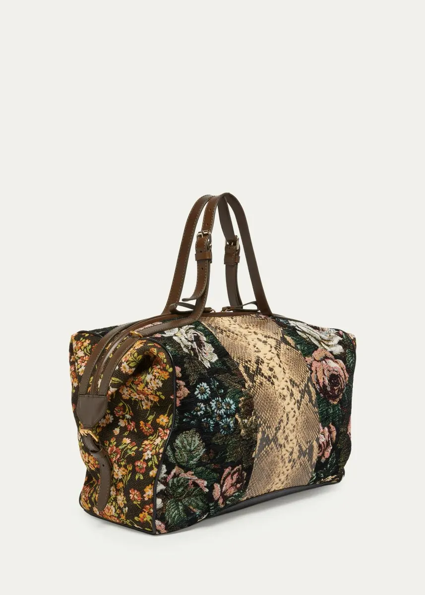 Dries Van Noten Flag Floral Top-Handle Bag | Thumbnail 3 Dries Van Noten Flag Floral Top-Handle Bag | Thumbnail 3
