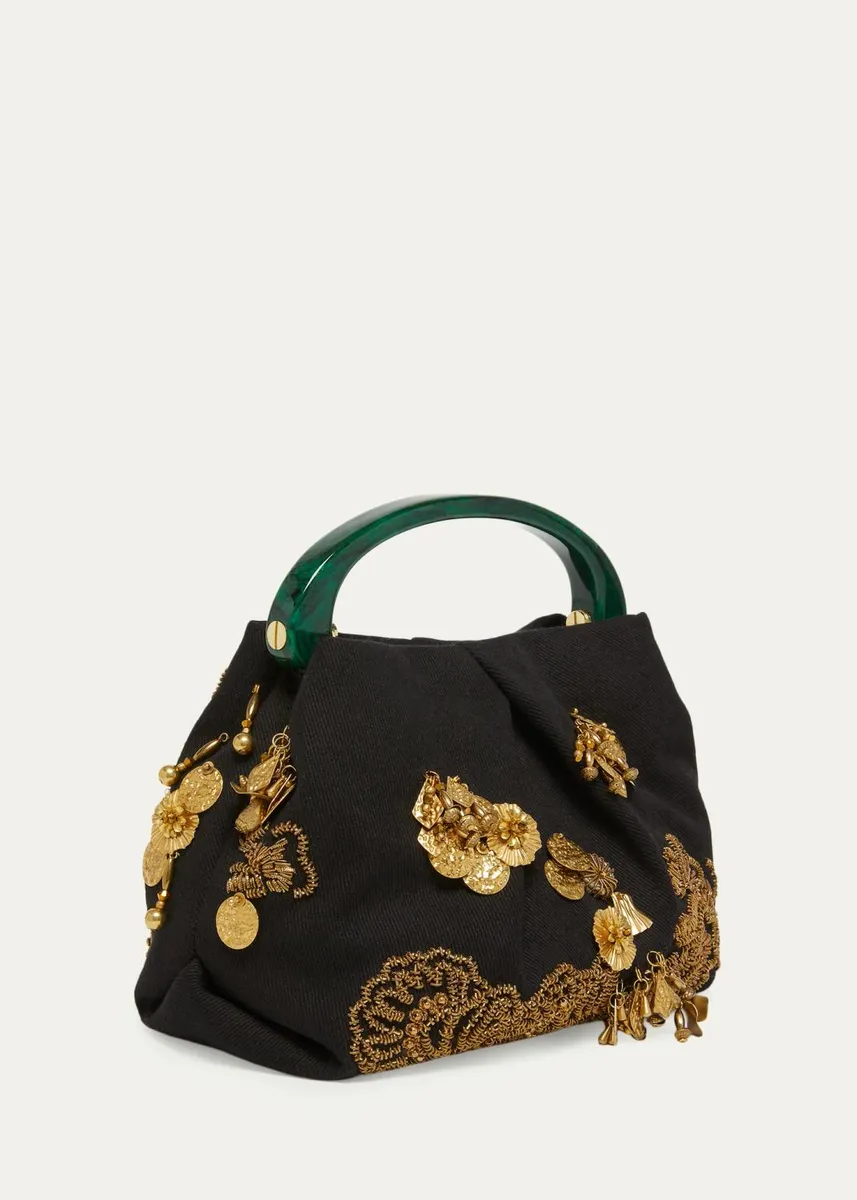 Dries Van Noten Crispino Beaded Top-Handle Bag | Thumbnail 3 Dries Van Noten Crispino Beaded Top-Handle Bag | Thumbnail 3