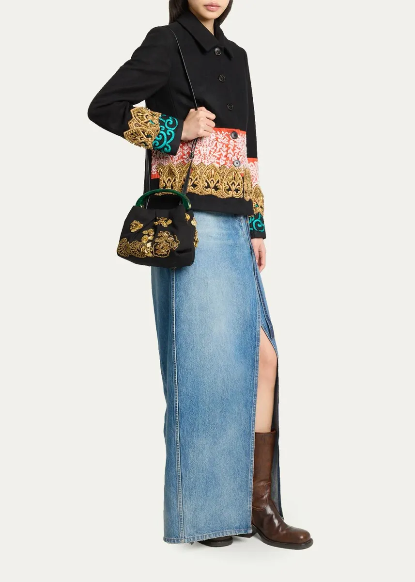 Dries Van Noten Crispino Beaded Top-Handle Bag | Thumbnail 5 Dries Van Noten Crispino Beaded Top-Handle Bag | Thumbnail 5