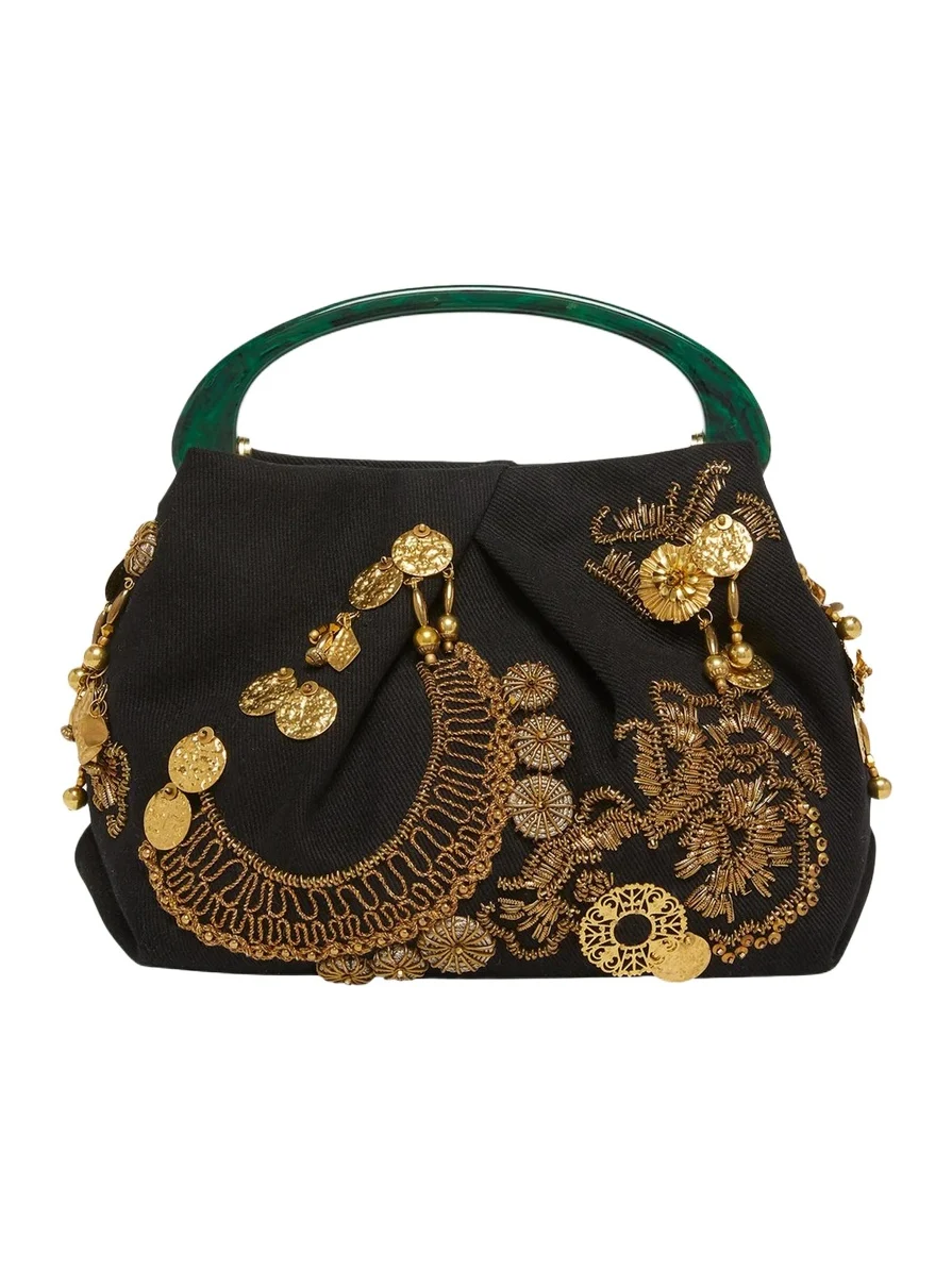 Crispino Beaded Top-Handle Bag